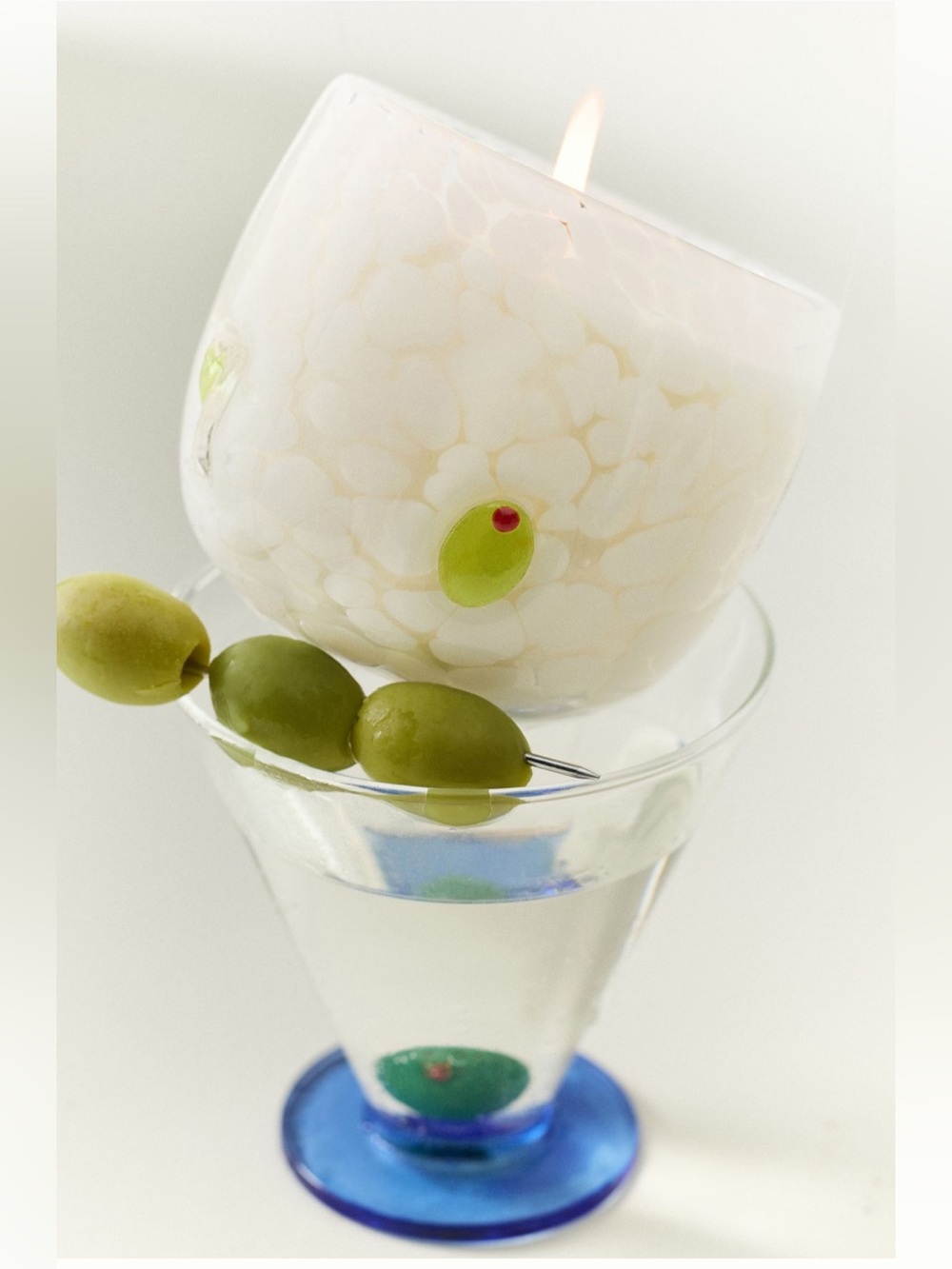 Anthropologie Icon Glass Dirty Martini Candle citrus juniper gin